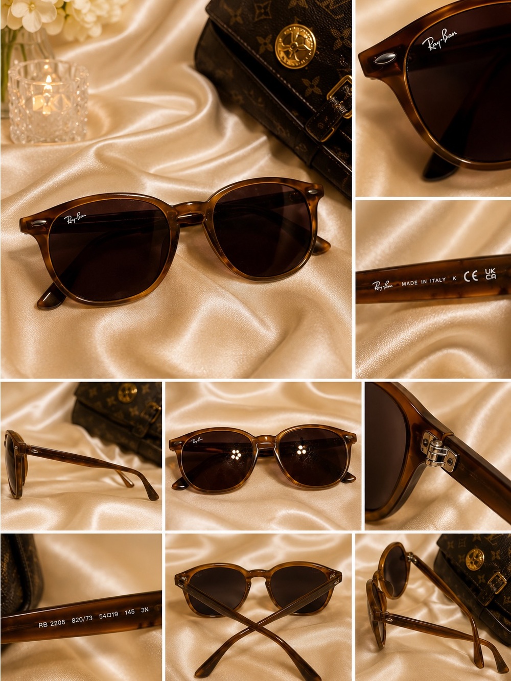 Ray-Ban Tortoiseshell Brown Frame Sunglasses with Dark Brown Lenses